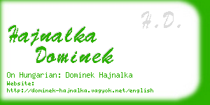 hajnalka dominek business card